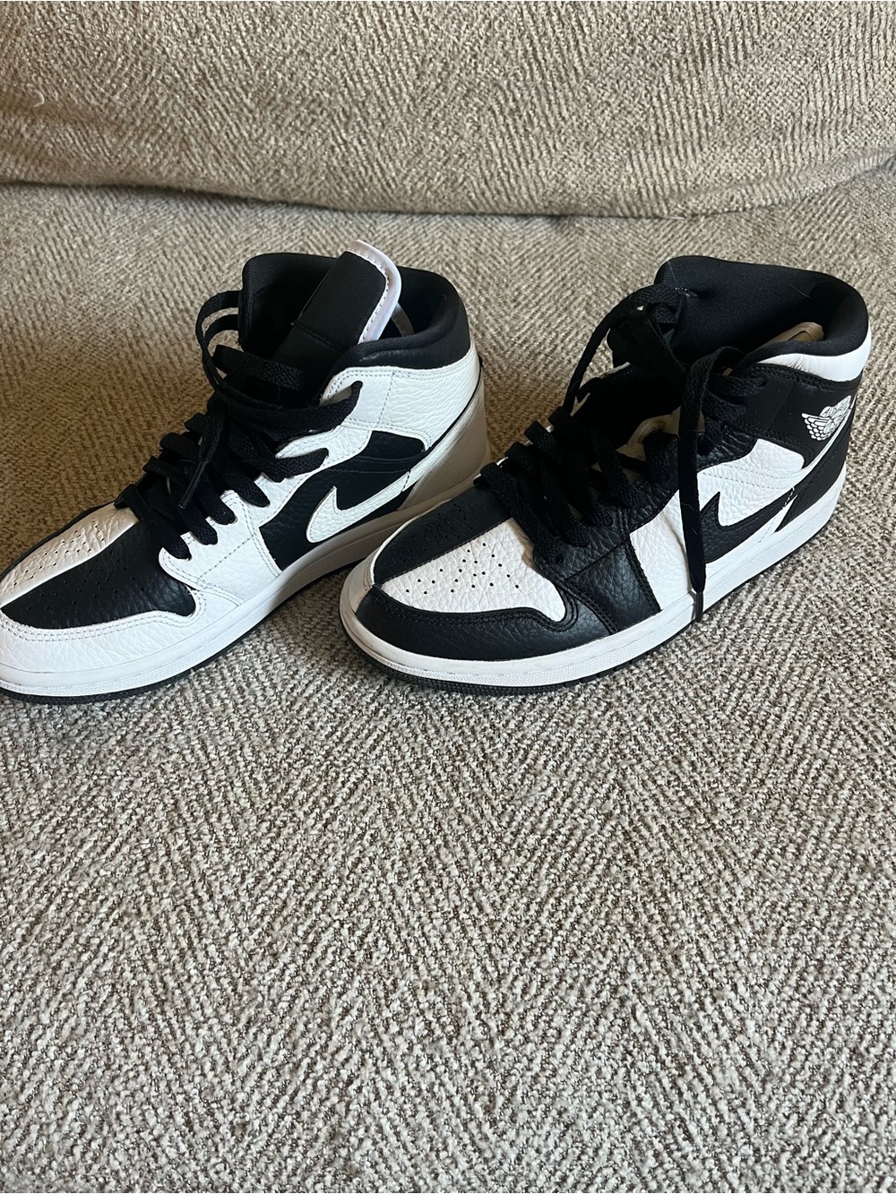 Nike Black and White High-Top Sneakers